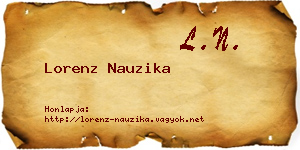Lorenz Nauzika névjegykártya